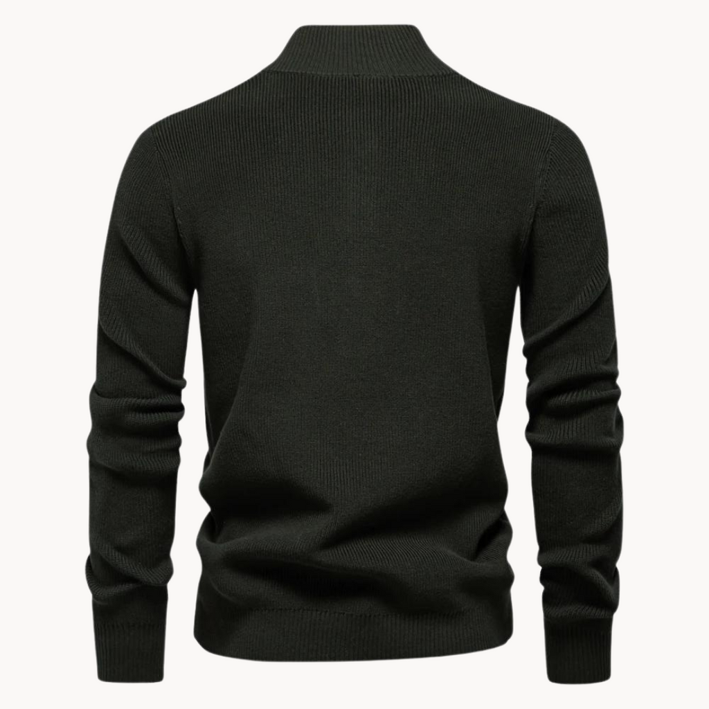 Ashton Button Mockneck Trui