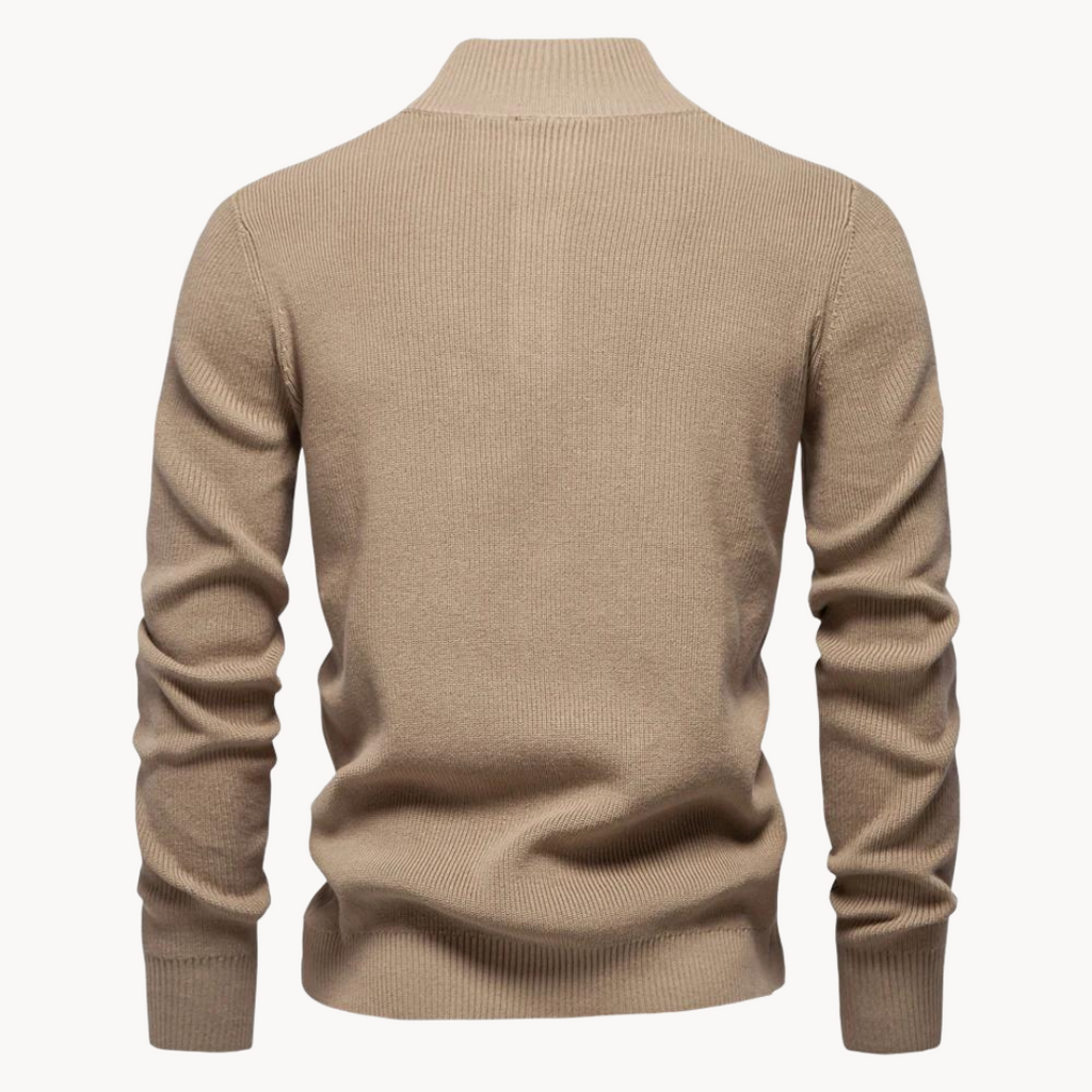 Ashton Button Mockneck Trui