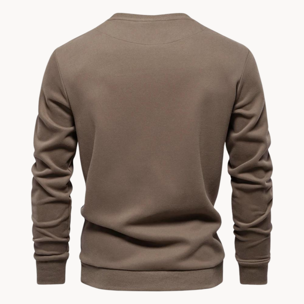 Arlo Button Mockneck Trui